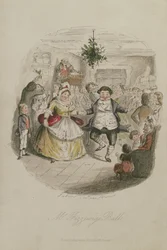 Il ballo di Mr Fezziwig, illustrazione da Un canto di Natale di Charles Dickens (1812-1870), pub. 1843