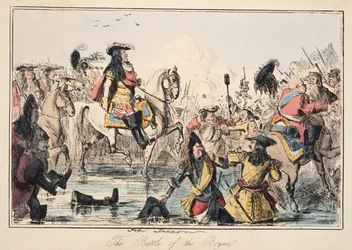 La battaglia del Boyne, da The Comic History of England, pub. 1864