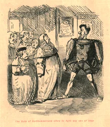 Il Duca di Northumberland offre di combattere chiunque