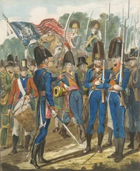 Membri della City Troop e altri soldati di Filadelfia