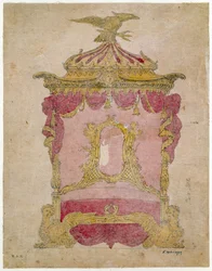Progetto per un letto, c.1755-60