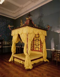 Letto a baldacchino, in stile cinese, 1750
