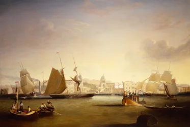Navi che navigano dal Palazzo di Greenwich