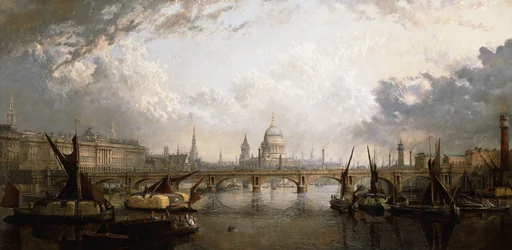 Il Tamigi dal Ponte di Hungerford, 1871