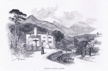 Casa di Tiziano, Cadore, da The Magazine of Art 1893, Cassell and Company