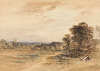 Paesaggio con coppia corteggiante