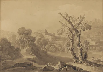 Città classica in un paesaggio, 1816