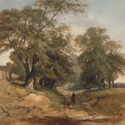 Paesaggio con cavaliere