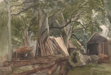 Radura con una segheria, 1847