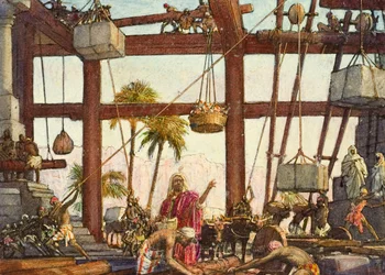 Il Tempio di Gerusalemme (gouache su carta)