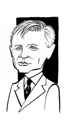 Caricatura di Daniel Craig, attore inglese: b