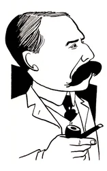 Edward Elgar - caricatura con la pipa in mano