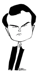 Jimmy Carr - caricatura di John Minnion