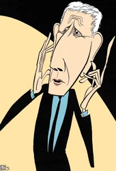 Jonathan Miller, caricatura di John Minnion