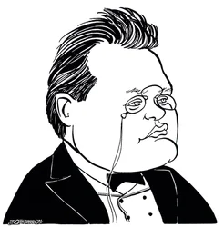 Max Reger - caricatura del compositore tedesco