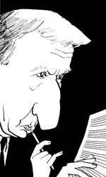 Richard Rodney Bennett, caricatura di John Minnion
