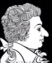 Wolfgang Amadeus Mozart - caricatura