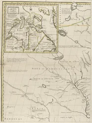 Mappa dei domini britannici e francesi in America, 1756