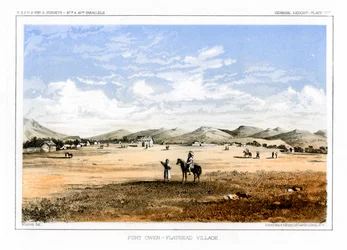 Fort Owen, villaggio Flathead, USA, 1856