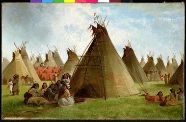 Accampamento di indiani delle praterie, ca. 1870