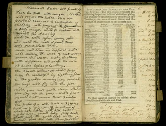 Pagine dal diario di John Montgomery Roberts, uno dei primi coloni a Morton, Illinois, 1830-86