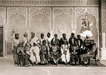 Gli uomini della corte di Ram Singh III, Maharaja di Jaipur