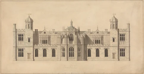 Corsham Court, Wiltshire: Elevazione del Fronte Nord