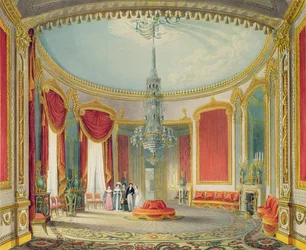 Il Salone nella sua fase finale da Vedute del Royal Pavilion, Brighton di John Nash, 1826