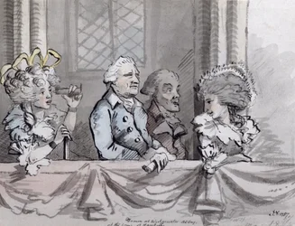 Caricatura del pubblico alla Commemorazione di Handel nell