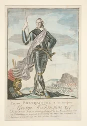 Il vero ritratto di Sua Eccellenza George Washington in abito romano