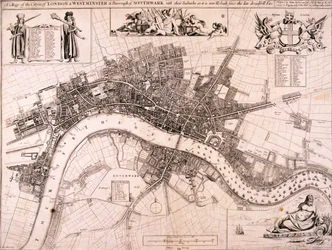 Mappa di Londra, c1680