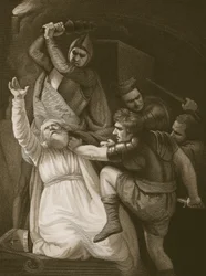 La morte di Becket, inciso da J.Stowe, illustrazione da 