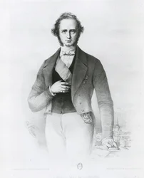 Ritratto di Henry John Temple, Lord Palmerston, inciso da Collette