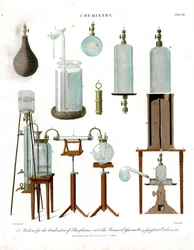 Strumenti per laboratorio chimico e gasometri