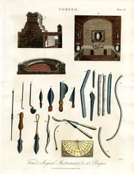 Strumenti chirurgici e manufatti da Pompei