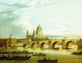 Veduta del ponte di Blackfriars con Saint Paul