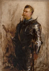 Studio di un cavaliere (olio su tela)