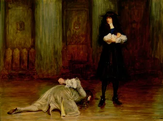 Il duca di Monmouth che implora per la sua vita davanti a Giacomo II