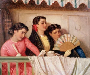 Guardare la corrida (olio su tela)