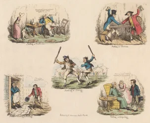 Serie di quattro: Molto rumore per nulla o illustrazioni di vecchi detti
