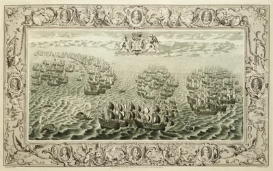 Armada (incisione da un arazzo), 1739