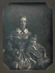 Elizabeth Bakewell James e suo figlio, Frank B. James, ca. 1846