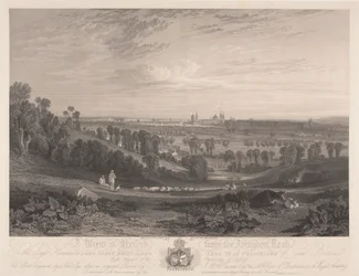 Una vista di Oxford dalla strada di Abingdon