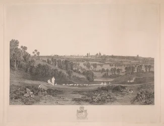 Una vista di Oxford dalla strada di Abingdon
