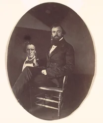John R. Johnston con dipinto