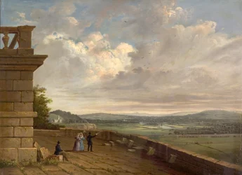 Vista dalla terrazza del castello di Nottingham verso est, c.1845