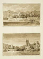 Due vedute della cappella di San Giorgio dal porto