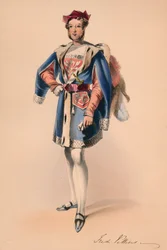Frederick Child-Villiers in costume per il Bal Costumé della Regina Vittoria, 12 maggio 1842, 1843