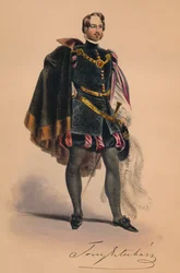 Ospite in costume del XVI secolo per il Bal Costumé della Regina Vittoria, 12 maggio 1842, 1843