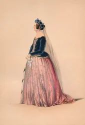 Ospite in costume per il Bal Costumé della Regina Vittoria, 12 maggio 1842, 1843